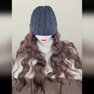 Beanie wig long hair 18.5 inches